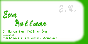 eva mollnar business card